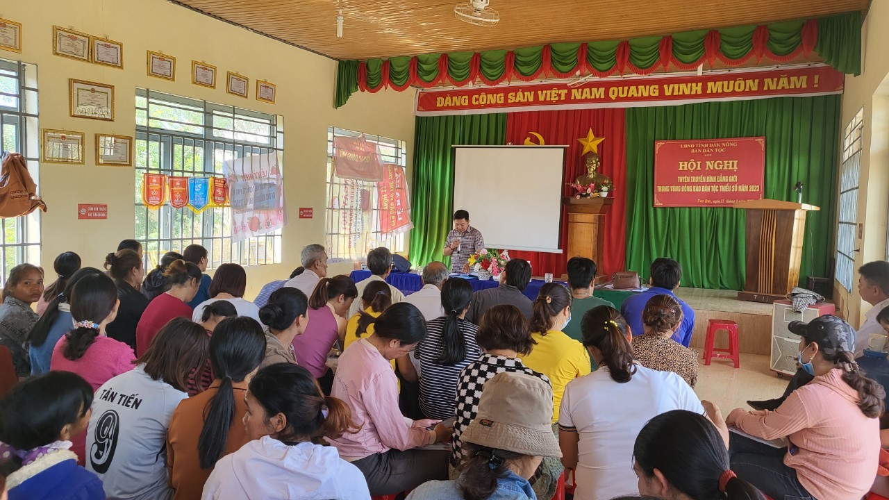 Ban Dân tộc tỉnh Đắk Nông tổ chức hoạt động tuyên truyền bình đẳng giới trong vùng dân tộc thiểu số năm 2023 tại huyện Tuy Đức
